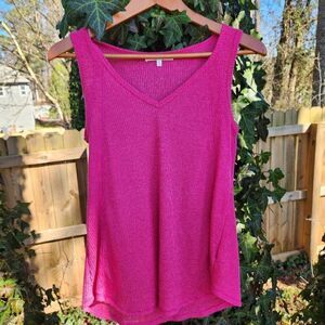 Andre by Unit Hot Pink Sweater Knit Tank Women's Small